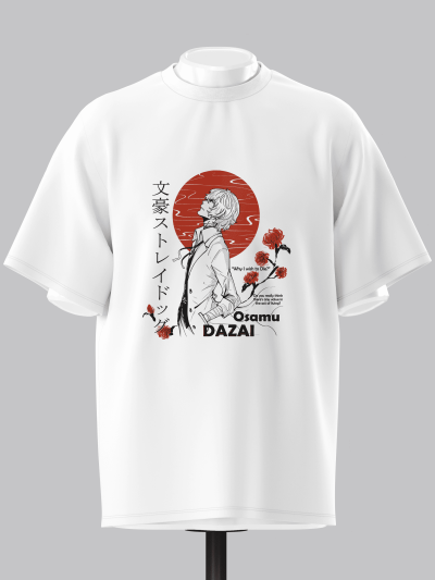 Osamu Dazai No Longer Human Crimson Moon | Bungo Stray Dogs | Oversized T-Shirt