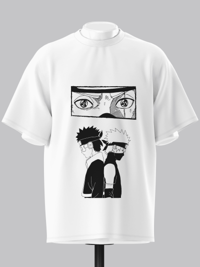 Kakashi & Obito Dual Sharingan | Naruto | Oversized T-Shirt