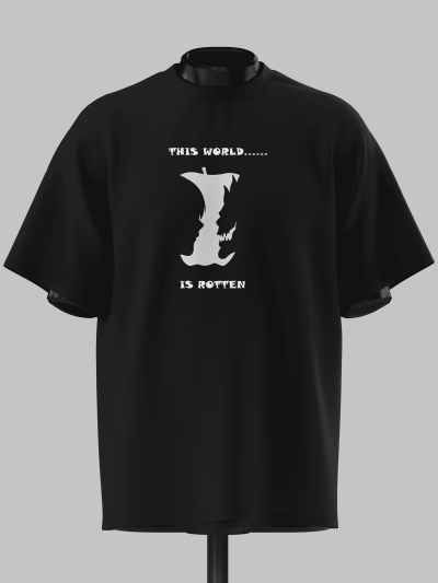 Light & Ryuk Apple Silhouette New World | Death Note | Oversized T-Shirt